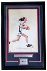 Caitlin Clark Framed 13x19 Fever Litho Signed by Tony Santiago w/ Laser Auto