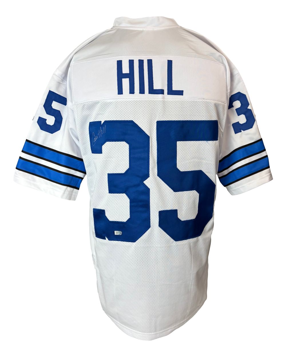 Calvin Hill Dallas Signed White Football Jersey Sports Integrity