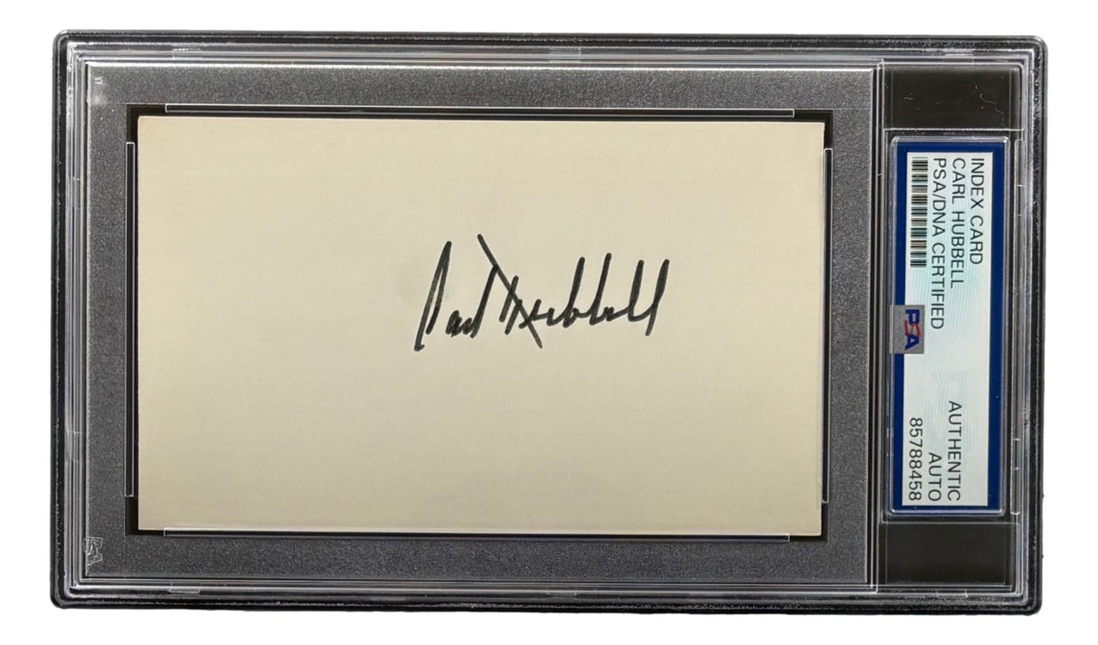 Carl Hubbell New York Giants Signed Index Card PSA/DNA
