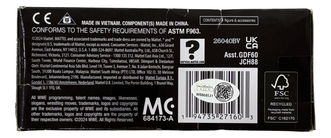 Carlito Signed WWE Elite Collection Series 113 Action Figure JSA QR Hologram