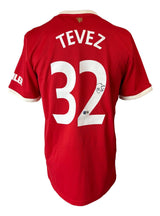 Carlos Tevez Signed Manchester United Red Adidas Soccer Jersey BAS