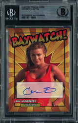Carmen Electra Signed Custom Gold Baywatch Trading Card BAS