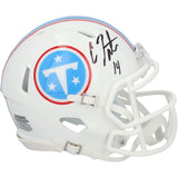 Carnell Tate Autographed Tennessee Titans Speed Mini Helmet Fanatics