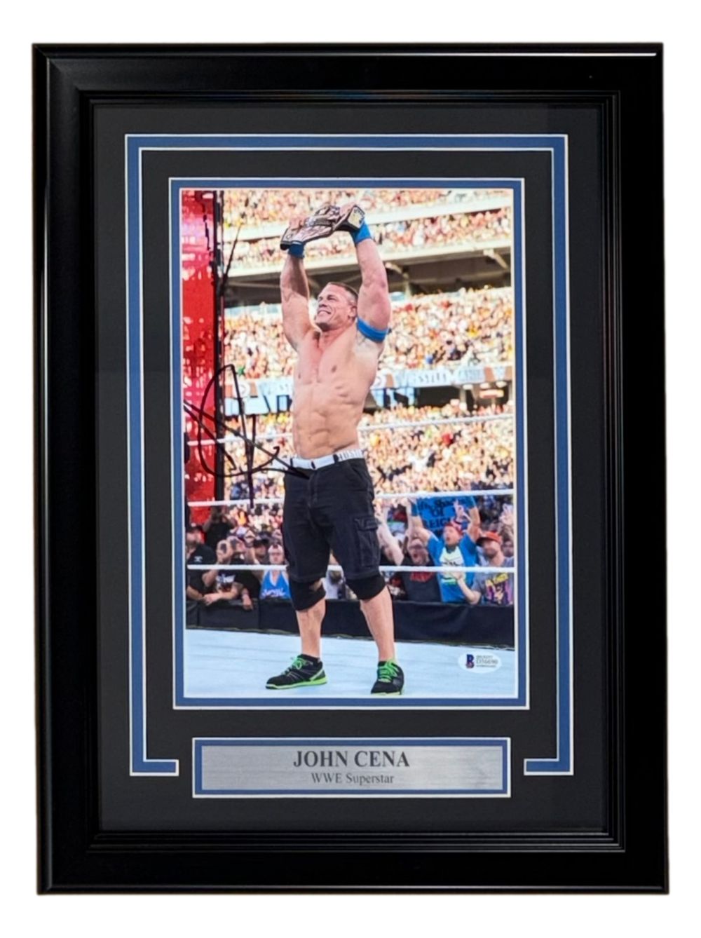 John Cena Signed Framed 8x12 WWE Photo BAS