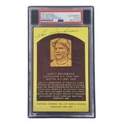 Lou Boudreau Signed 4x6 Cleveland HOF Plaque Card PSA/DNA 85027792 - Sports Integrity