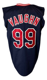 Charlie Sheen Major League Signed Navy Sleeveless Baseball Jersey PSA/DNA