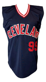 Charlie Sheen Major League Signed Navy Sleeveless Baseball Jersey PSA/DNA