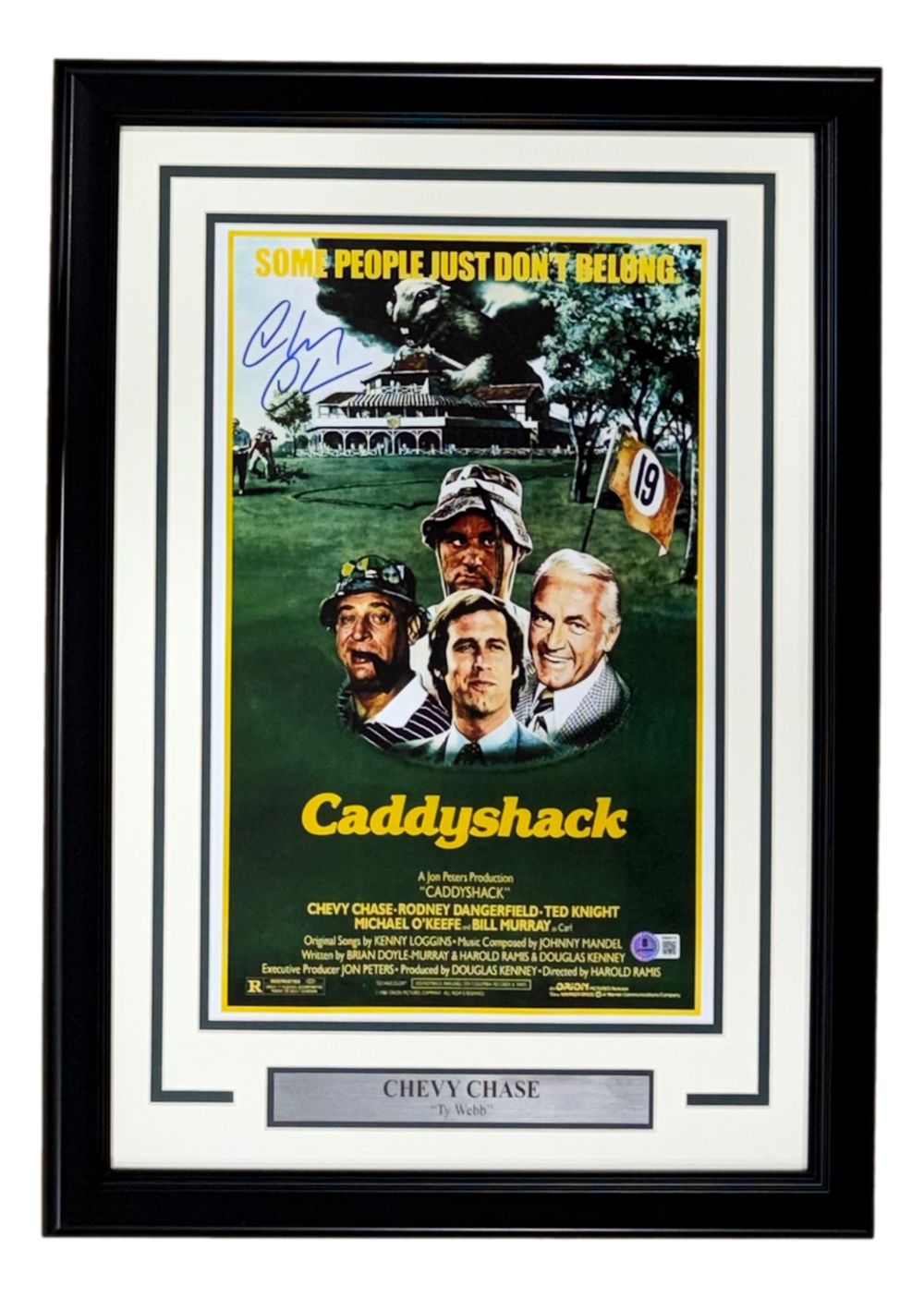 Chevy Chase Signed Framed 11x17 Caddyshack Photo BAS