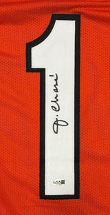 Ja'Marr Chase Cincinnati Signed Orange Pro-Cut Football Jersey JSA QR Hologram
