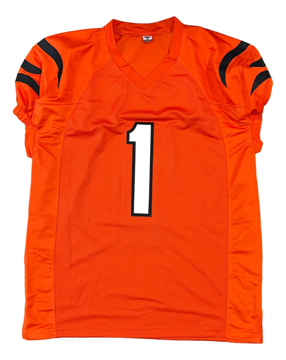 Ja'Marr Chase Cincinnati Signed Orange Pro-Cut Football Jersey JSA QR Hologram