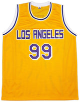 Chevy Chase Signed Los Angeles Yellow Fletch Basketball Jersey BAS