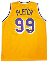 Chevy Chase Signed Los Angeles Yellow Fletch Basketball Jersey BAS
