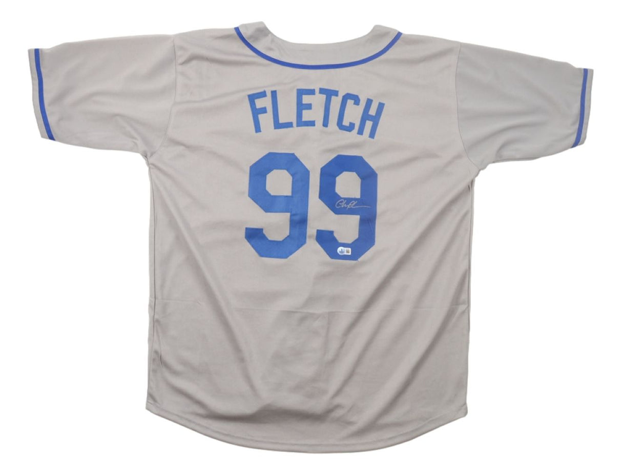 Chevy Chase Signed Los Angeles Gray Fletch Baseball Jersey BAS