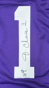 Ja'Marr Chase LSU Signed Purple Football Jersey BAS