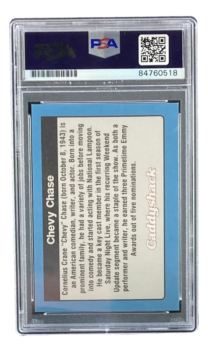 Chevy Chase Signed Caddyshack Ty Webb Trading Card PSA/DNA Gem MT 10 - Sports Integrity