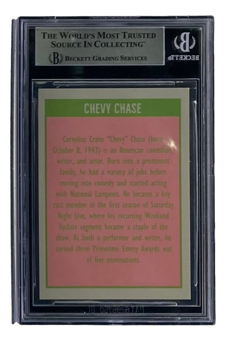 Chevy Chase Signed Slabbed Vacation Clark Griswold Trading Card BAS - Sports Integrity