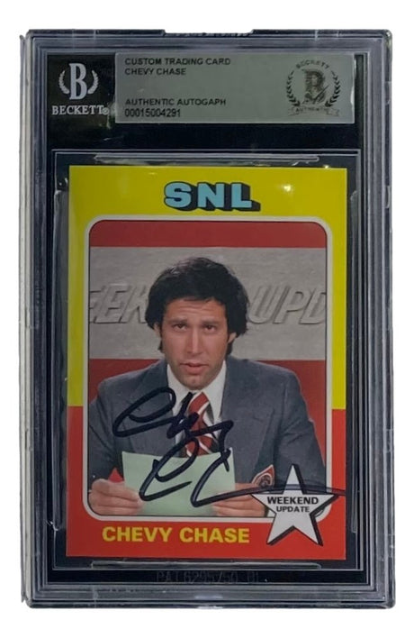 Chevy Chase Signed Slabbed Saturday Night Live Weekend Update Trading Card BAS - Sports Integrity