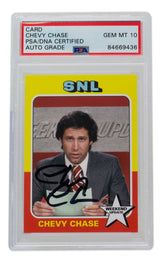 Chevy Chase Signed SNL Weekend Update Trading Card PSA/DNA Auto Gem Mint 10 - Sports Integrity