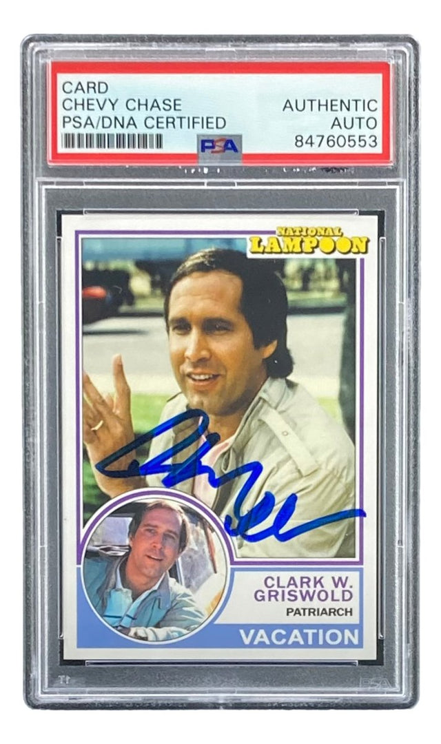 Chevy Chase Signed National Lampoon's Vacation Trading Card PSA/DNA - Sports Integrity