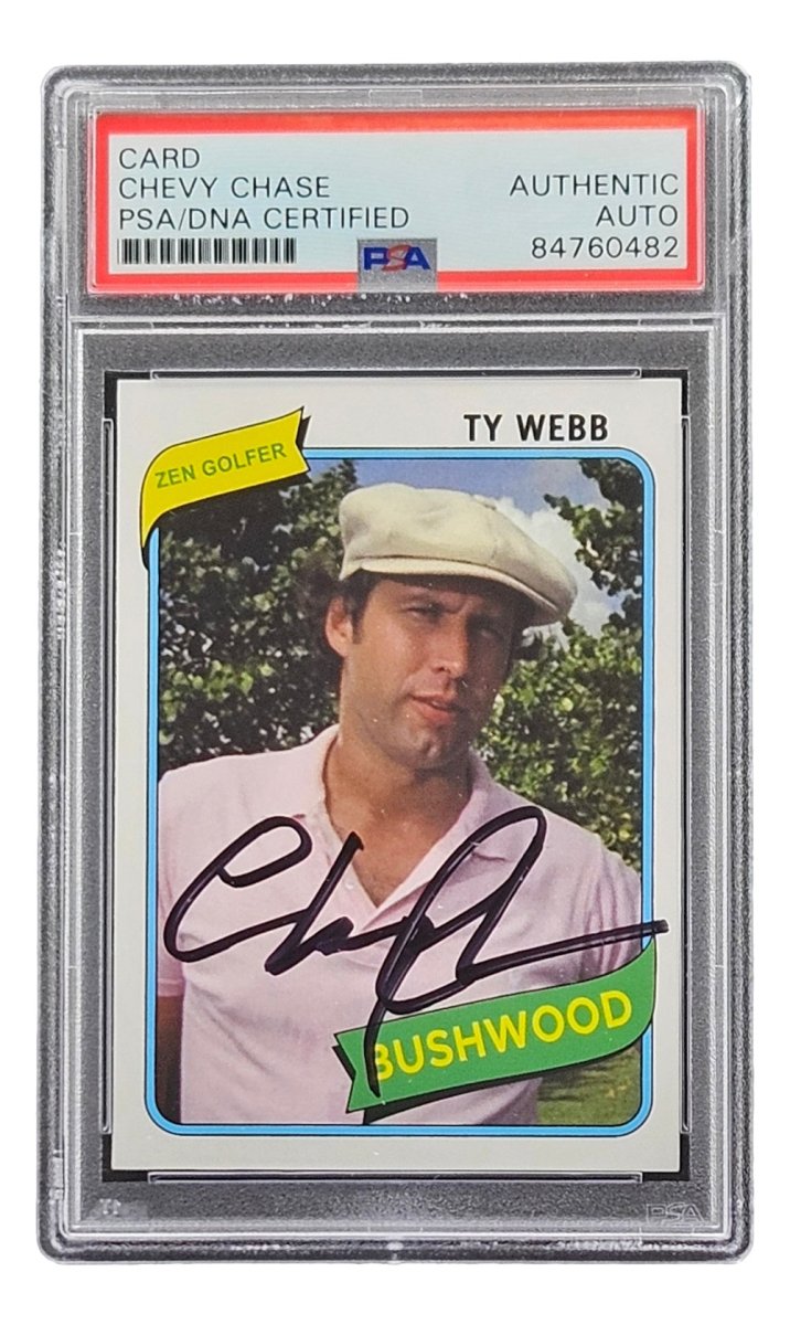 Chevy Chase Signed Caddyshack Ty Webb Trading Card PSA/DNA - Sports Integrity