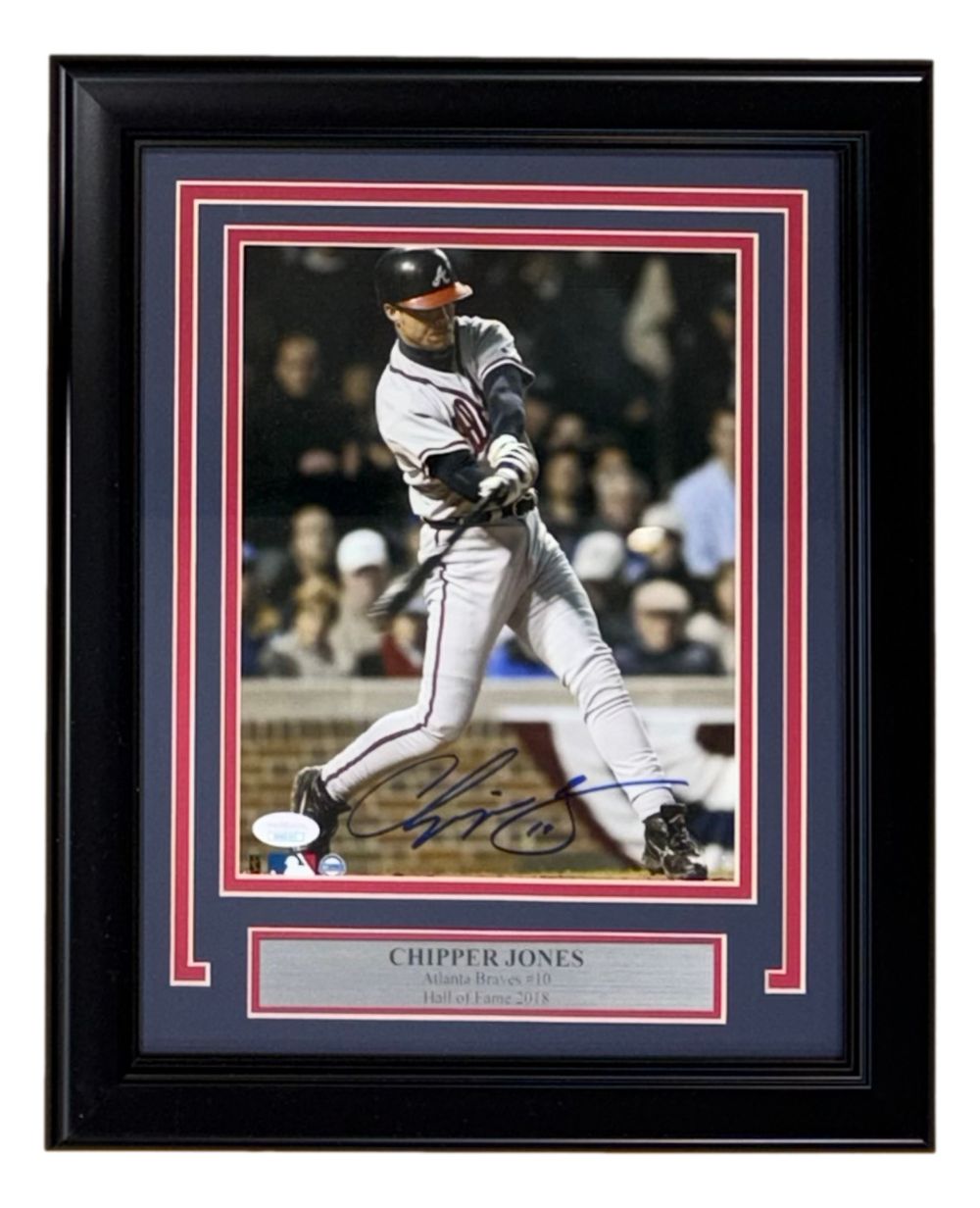 Chipper Jones Signed Framed 8x10 Atlanta Braves Photo JSA