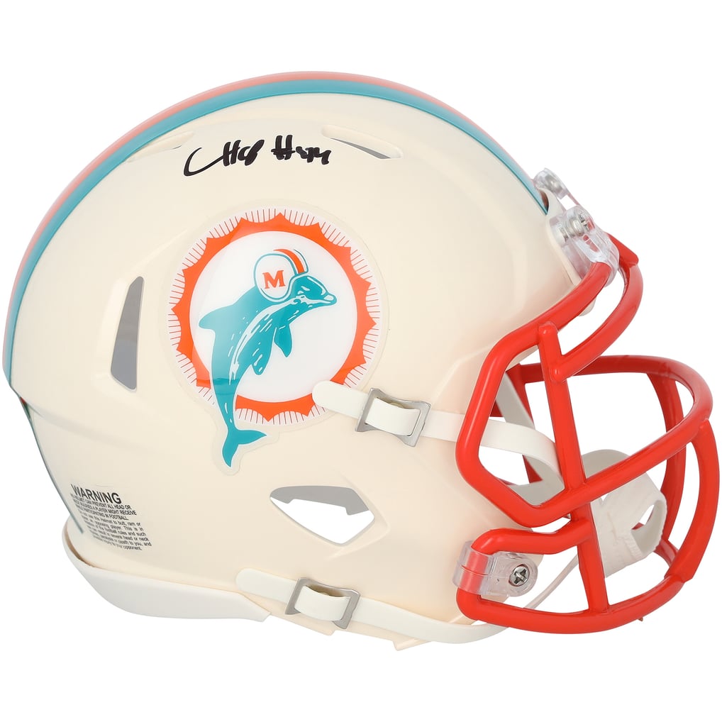 Chop Robinson Autographed Miami Dolphins RETRO Speed Mini Helmet Fanatics