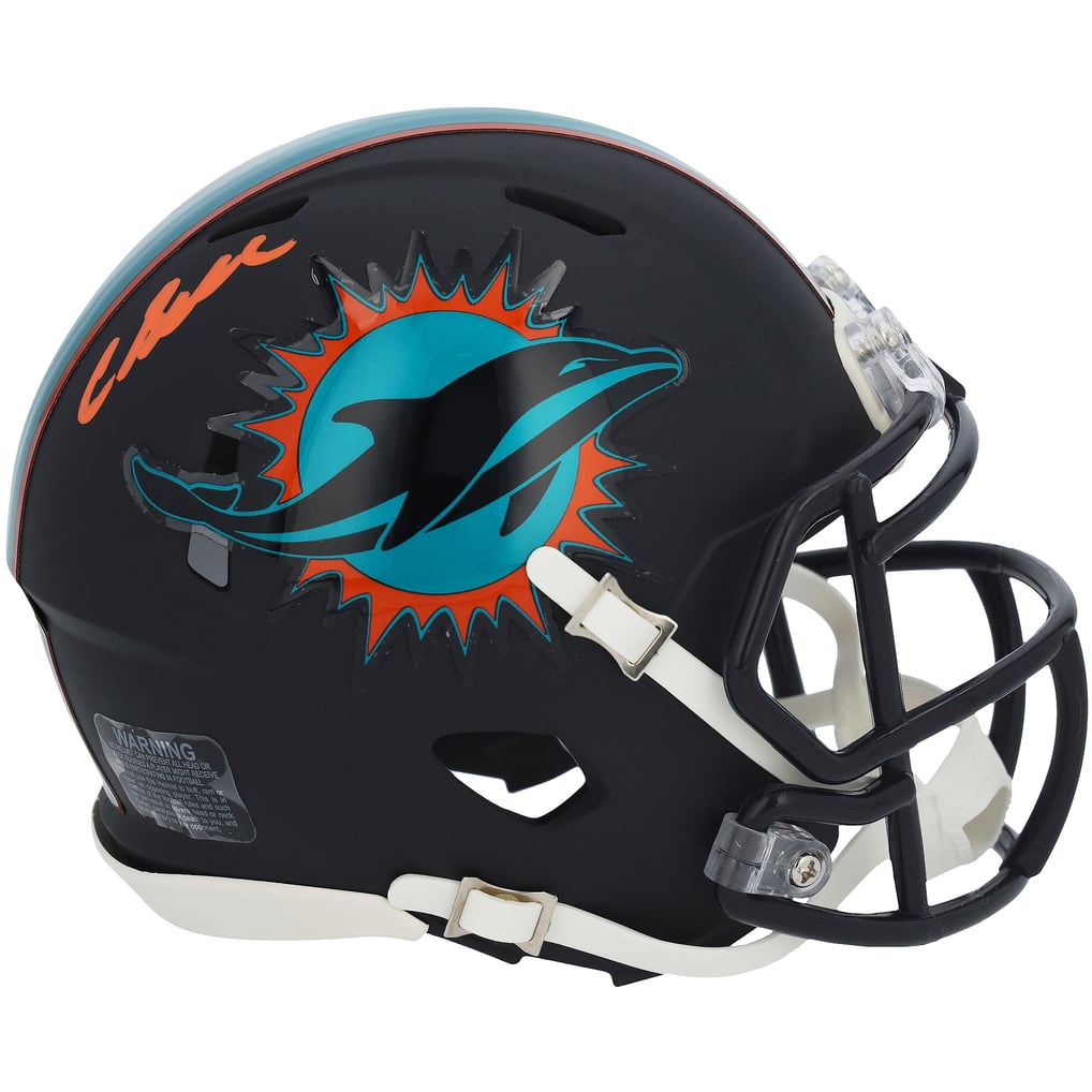 Chris Bell Autographed Miami Dolphins Black Rivalries Speed Mini Helmet Fanatics