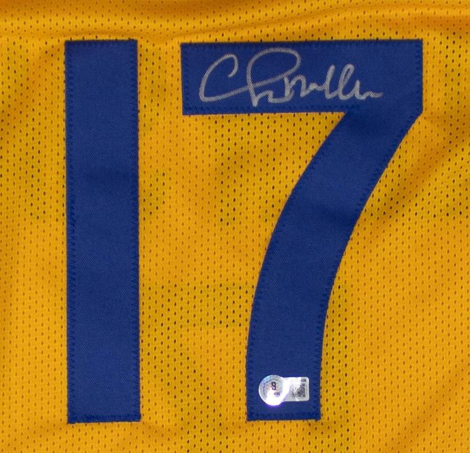 Chris Mullin Golden State Signed Yellow Basketball Jersey BAS