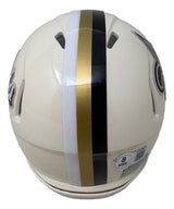 Chris Olave Signed New Orleans Saints RETRO Mini Speed Helmet BAS