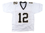 Chris Olave New Orleans Signed White Football Jersey BAS