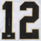 Chris Olave New Orleans Signed White Football Jersey BAS