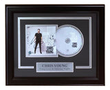 Sports Integrity presents a Chris Young Signed Framed Young Love & Saturday Nights CD Booklet (BAS), featuring a signed album cover, CD, and nameplate reading "CHRIS YOUNG Young Love & Saturday Nights.