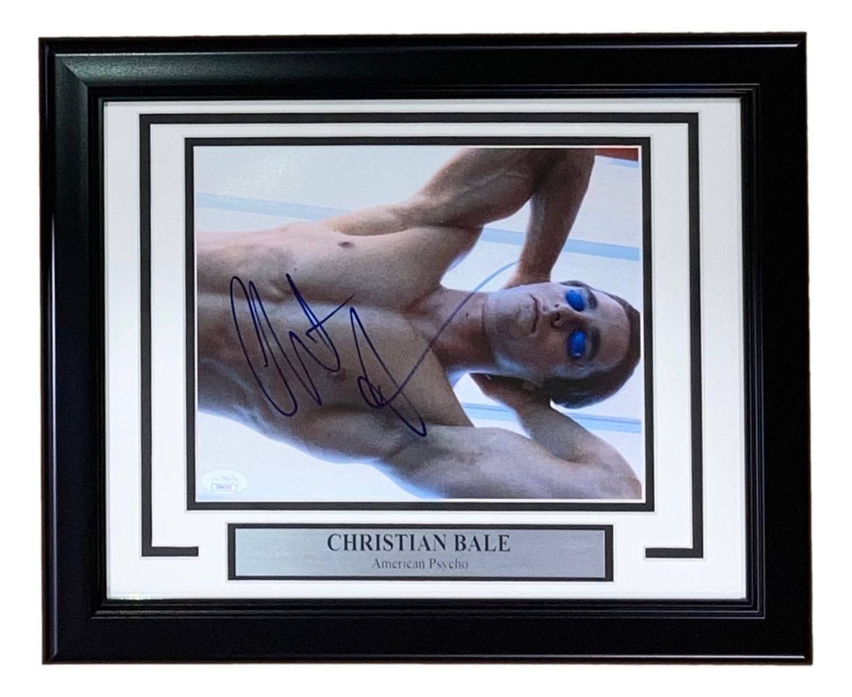 Christian Bale Signed Framed 8x10 American Psycho Photo JSA