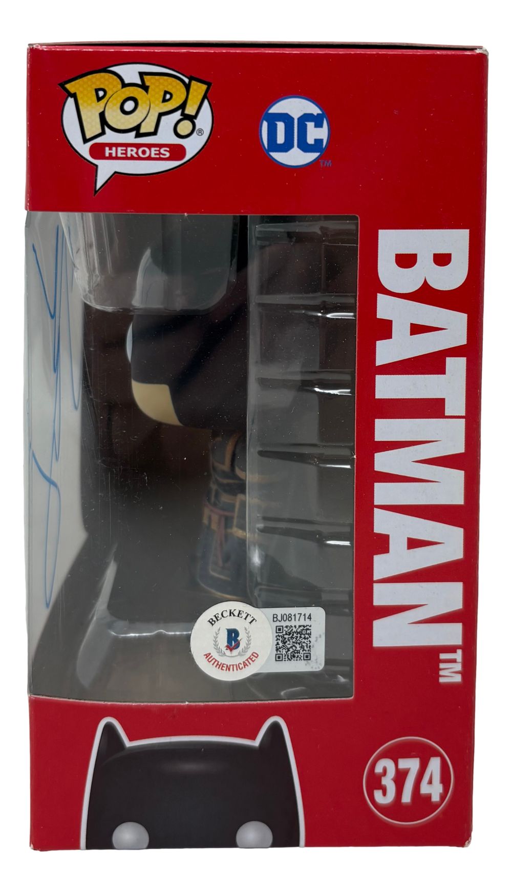 Christian Bale Signed Batman Funko Pop #374 BAS