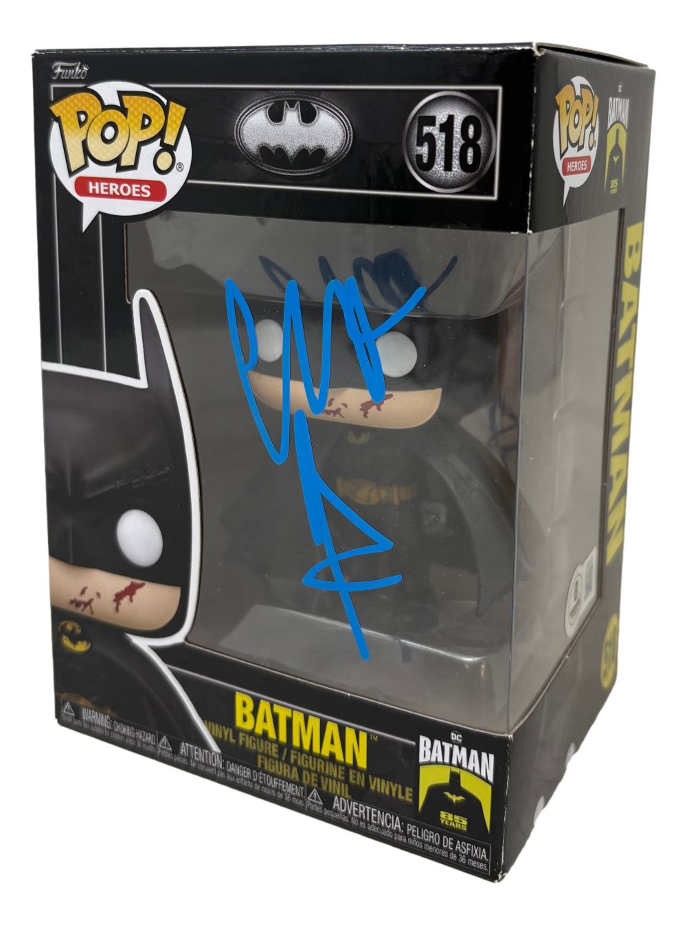 Christian Bale Signed Batman Funko Pop #518 BAS