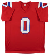 Christian Gonzalez New England Signed Red Football Jersey BAS