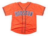 Christian Javier Houston Signed Orange Baseball Jersey Game 4 No Hitter BAS