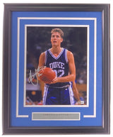 Christian Laettner Signed Framed 11x14 Duke Blue Devils Photo BAS - Sports Integrity