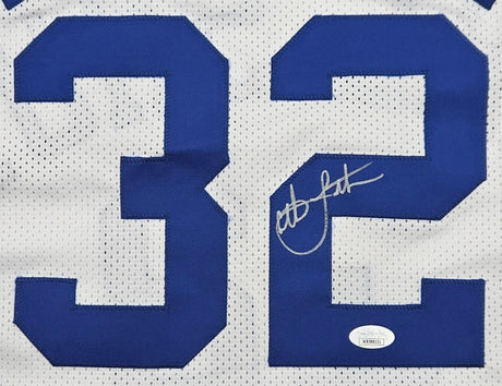 Christian Laettner Duke Signed White The Shot Basketball Jersey JSA ITP - Sports Integrity
