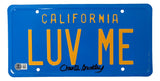 Christie Brinkley Signed LUV ME California License Plate Prop BAS
