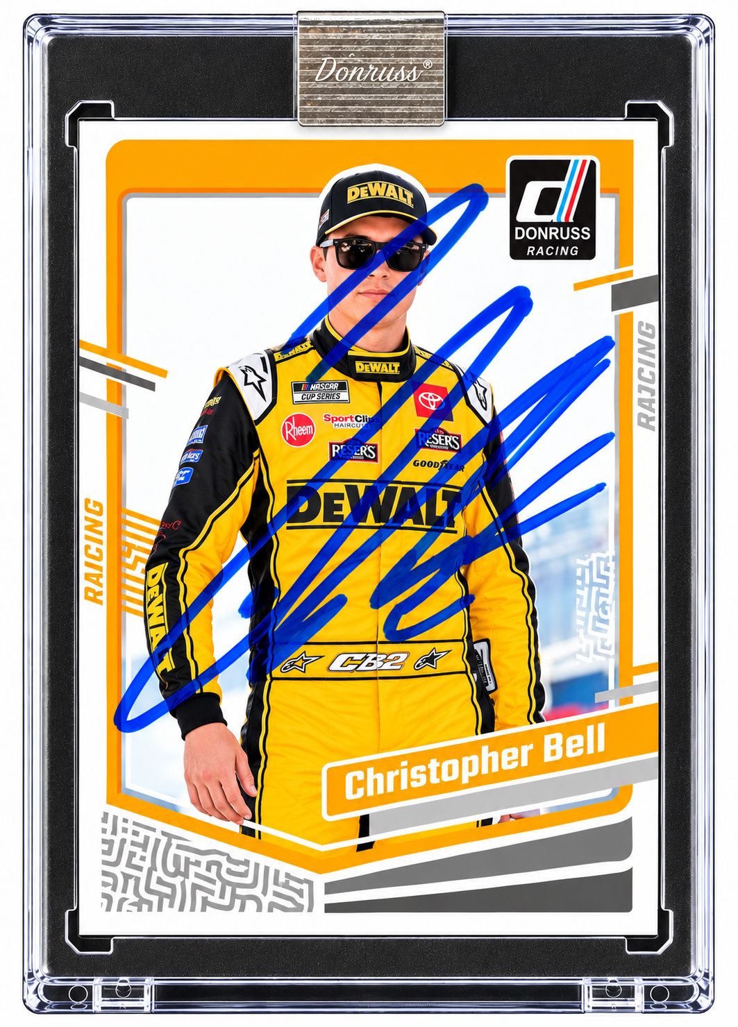 Christopher Bell Signed 2024 Panini Donruss #9 Trading Card PA Encapsulated