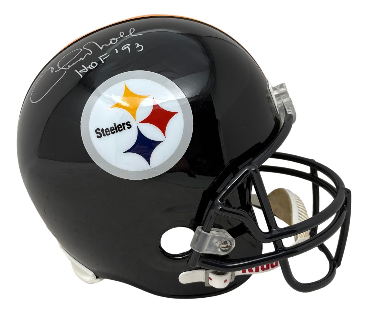 Chuck Noll Signed Pittsburgh Steelers Full Size Replica Helmet HOF 93 JSA Hologram