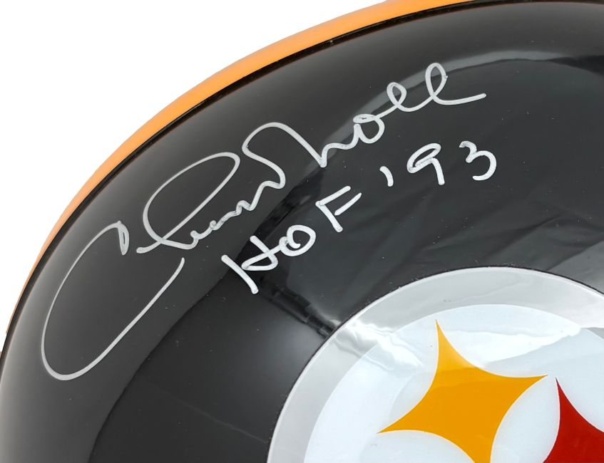 Chuck Noll Signed Pittsburgh Steelers Full Size Replica Helmet HOF 93 JSA Hologram
