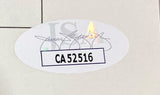 The Sports Integrity Bill Clinton Signed 5x8 Impeachment Letter includes an oval authentication sticker with a faint signature, holographic security mark, and code CA52516 in bold black on a white background.