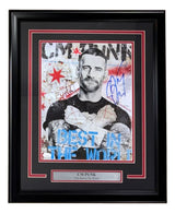 CM Punk Signed Framed 11x14 WWE Photo JSA Hologram