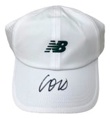 A white adjustable hat from Sports Integrity featuring the New Balance logo on the front and Coco Gauff’s black signature on the bill, authenticated by JSA.