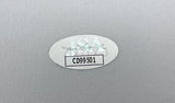 A Coco Gauff Signed New Balance Adjustable Hat by Sports Integrity features an oval JSA authentication sticker with a signature, the letters JSA, and code CD99501 on a light gray surface.