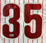 Cole Hamels Philadelphia Signed White Baseball Jersey BAS