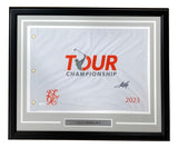 Collin Morikawa Signed Framed 2023 PGA Tour Championship Golf Flag JSA