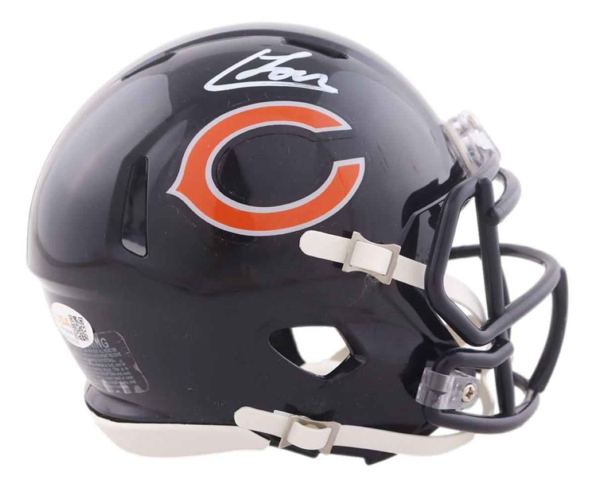Colston Loveland Signed Chicago Bears Mini Speed Helmet JSA QR